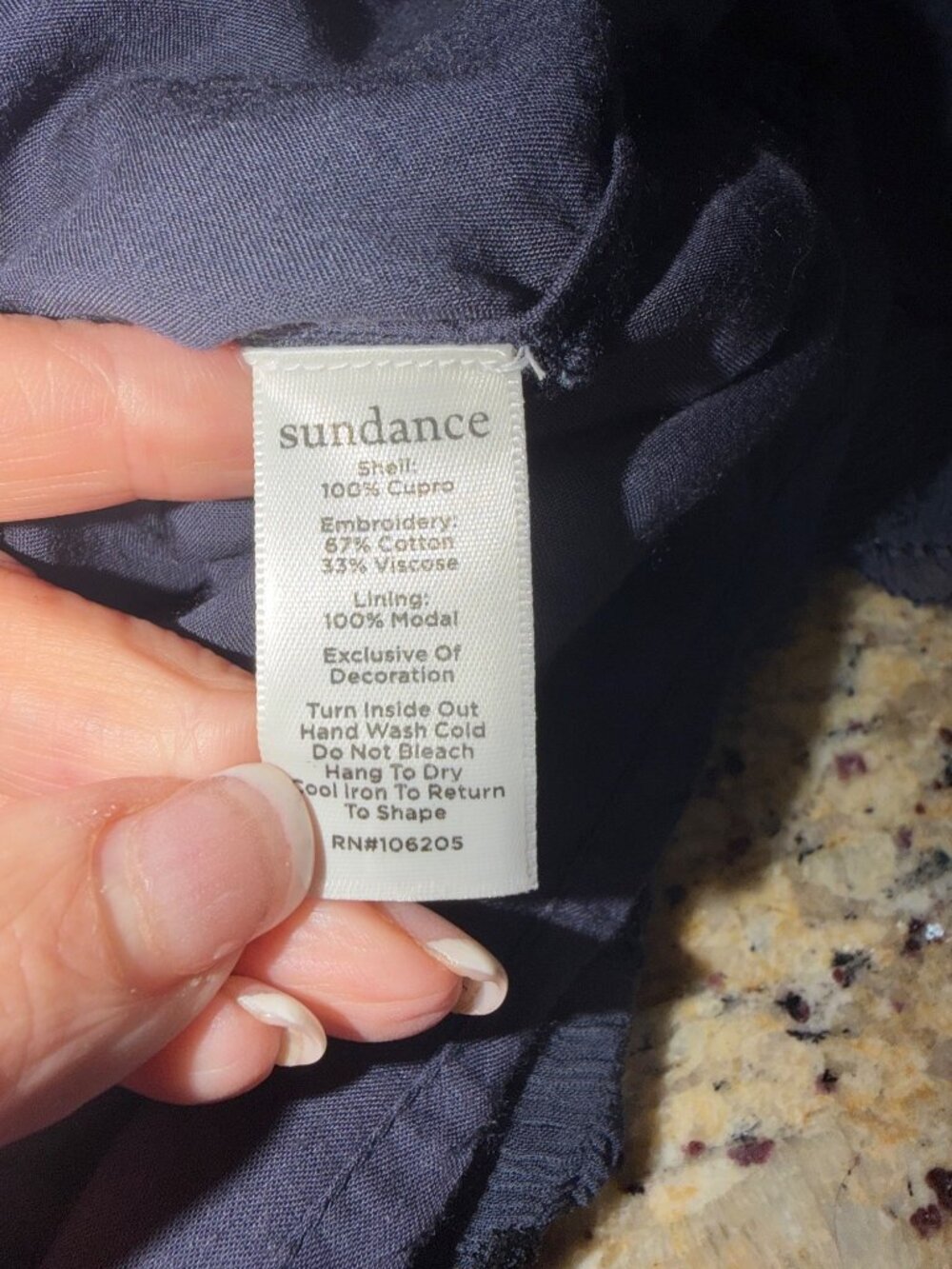 NWT SUNDANCE Womens Navy Gemma Elegance Boho Top Embroidered Blouse Tunic XL - Picture 9 of 11